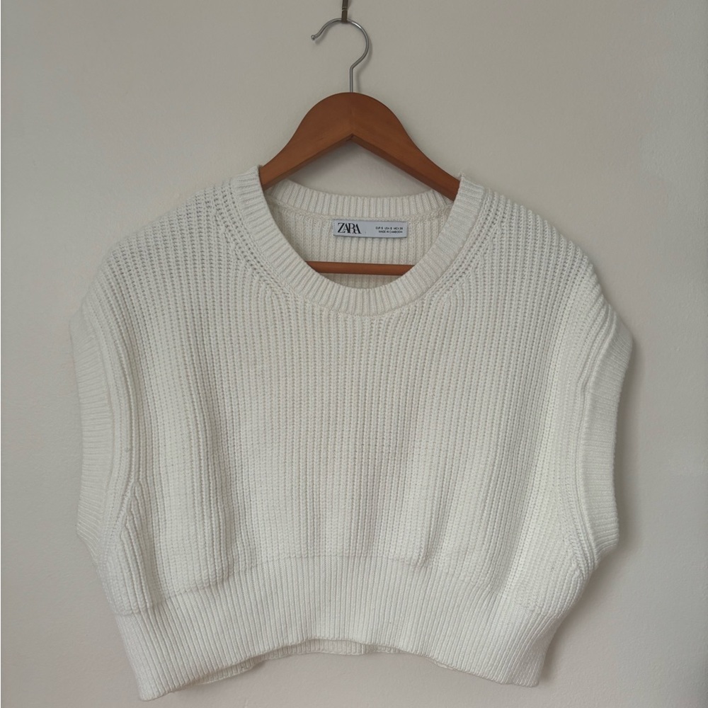 Zara sweater vest blouse